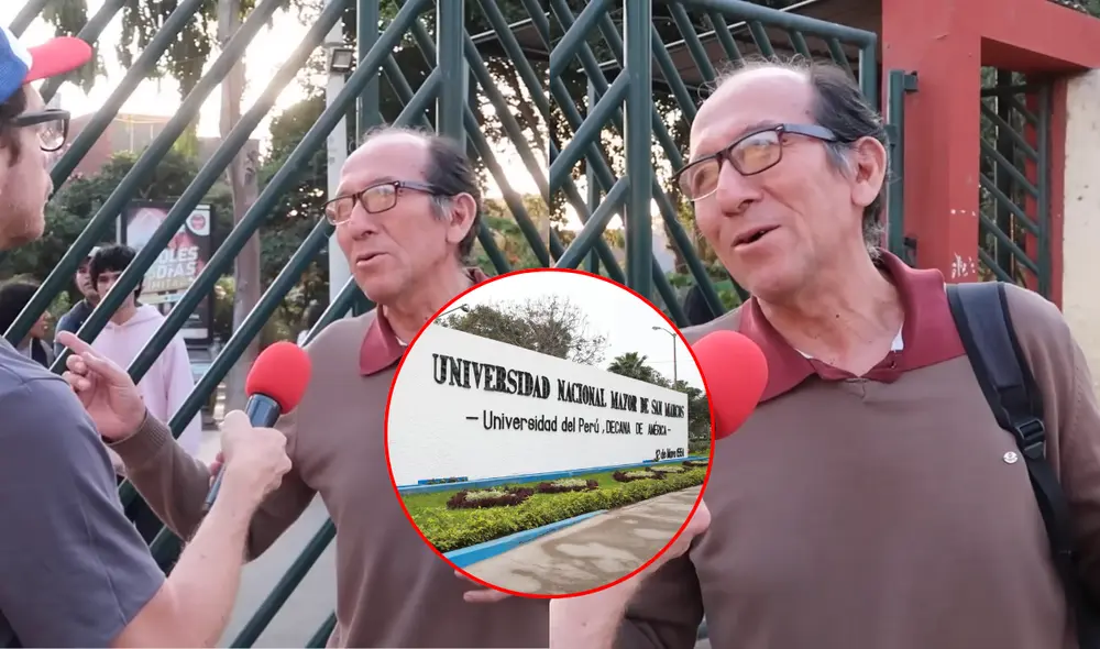 El adulto mayor comentó sentirse maravillado por pisar nuevamente la Universidad Nacional Mayor de San Marcos (UNMSM). Foto: composición LR/captura YouTube/Henry Spencer El adulto mayor comentó sentirse maravillado por pisar nuevamente la Universidad Nacional Mayor de San Marcos (UNMSM). Foto: composición LR/captura YouTube/Henry Spencer
