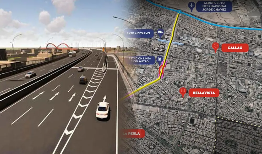 Vía Expresa Santa Rosa beneficiará a millones de personas que a diario se desplazan entre Lima y Callao.  Foto: composición La República