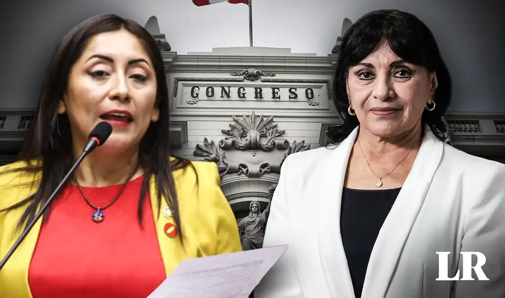 Kelly Portalatino señaló que María Aguilar habría sido designada como presidenta de EsSalud por cercanía con Nicanor Boluarte. Foto: composición de Fabrizio Oviedo/La República Kelly Portalatino señaló que María Aguilar habría sido designada como presidenta de EsSalud por cercanía con Nicanor Boluarte. Foto: composición de Fabrizio Oviedo/La República