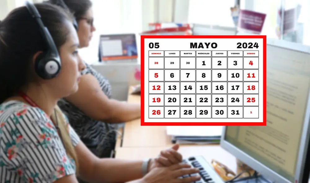 El calendario del mes de mayo solo tiene un feriado. Foto: Composición LR/Andina. El calendario del mes de mayo solo tiene un feriado. Foto: Composición LR/Andina.