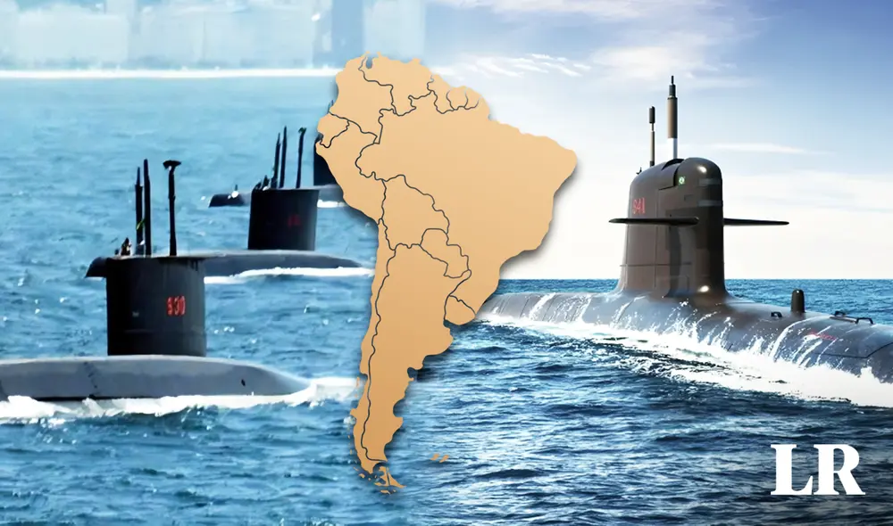Estas cuatro naciones son las más destacadas de América Latina en flotas submarinas. Foto: composición de Fabrizio Oviedo/La República/Infodefensa Estas cuatro naciones son las más destacadas de América Latina en flotas submarinas. Foto: composición de Fabrizio Oviedo/La República/Infodefensa