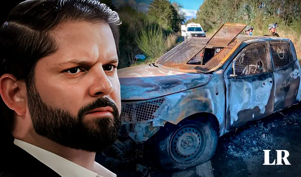 Boric decretó el toque de queda en 3 comunas de la provincia de Arauco tras el asesinato de 3 carabineros. Foto: composición de Jazmin Ceras/LR/AFP. Video: 24 Horas - TVN Chile