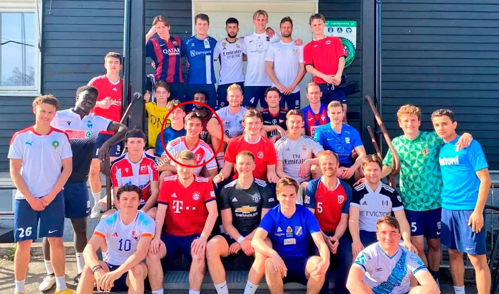 Patrick Askengren lució la camiseta de Perú en un partido de entrenamiento. Foto: Shoniz/X