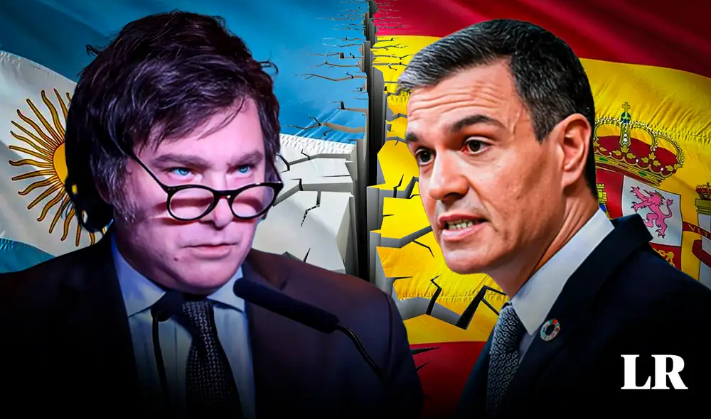 Milei también acusó a Sánchez de haber "puesto en peligro la unidad del Reino, pactando con separatistas y llevando a la disolución de España". Foto: composición de Gerson Cardoso/LR/AFP. Video: @progreston6/X Milei también acusó a Sánchez de haber "puesto en peligro la unidad del Reino, pactando con separatistas y llevando a la disolución de España". Foto: composición de Gerson Cardoso/LR/AFP. Video: @progreston6/X