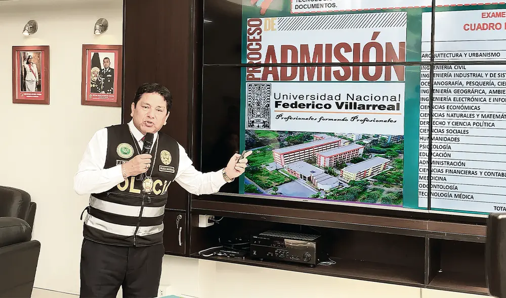 Investigación. Más de 13.000 estudiantes se presentaron al último proceso de la Universidad Nacional Federico Villarreal donde la Policía logró detener a 10 integrantes de una red  criminal. Foto: difusión