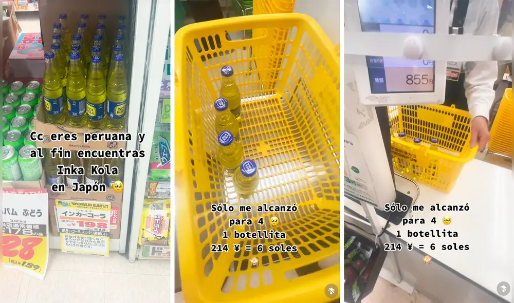 Inca Kola es una de las bebidas peruanas que no se encuentran con facilidad en Sendai, Miyagui. Foto: composición LR/TikTok/@elihinostrozaq