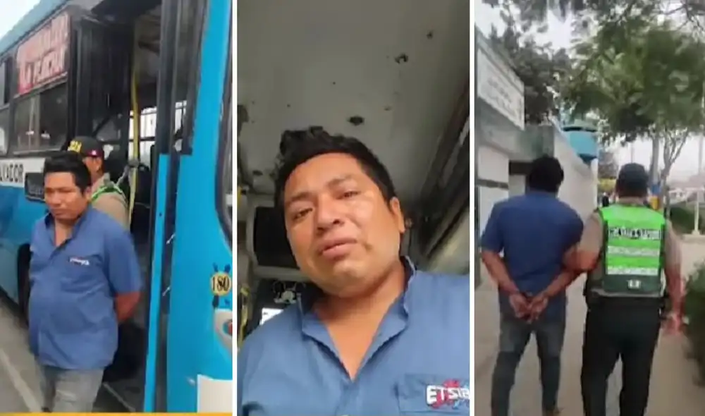 El chófer fue capturado y se justificó diciendo que tenía que cubrir gastos familiares. Foto: composición LR/captura de Panamericana