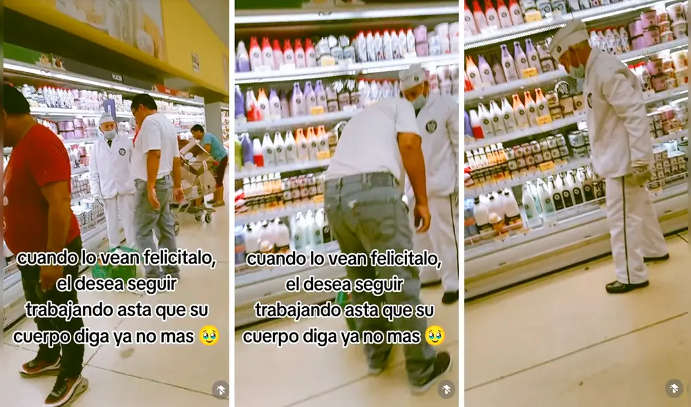 El hombre labora con una sonrisa en el rostro, lo que hace entender que le gustaba su trabajo. Foto: composición LR/TikTok/@silviaglasdoza El hombre labora con una sonrisa en el rostro, lo que hace entender que le gustaba su trabajo. Foto: composición LR/TikTok/@silviaglasdoza