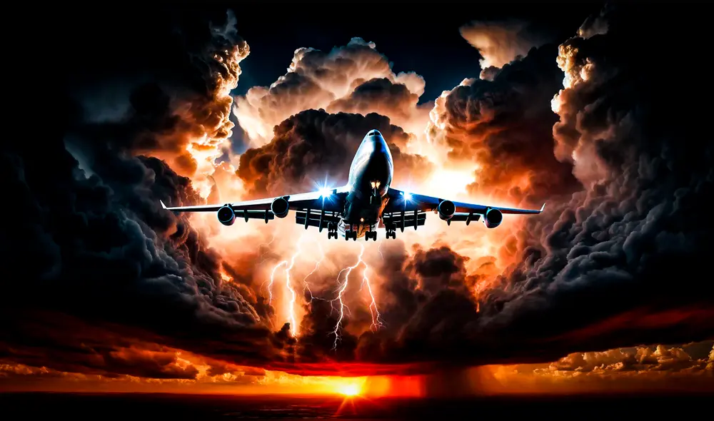 El E-4B sirve en casos de un desastre nuclear y sería capaz de albergar a 112 personas en su interior. Imagen: IA