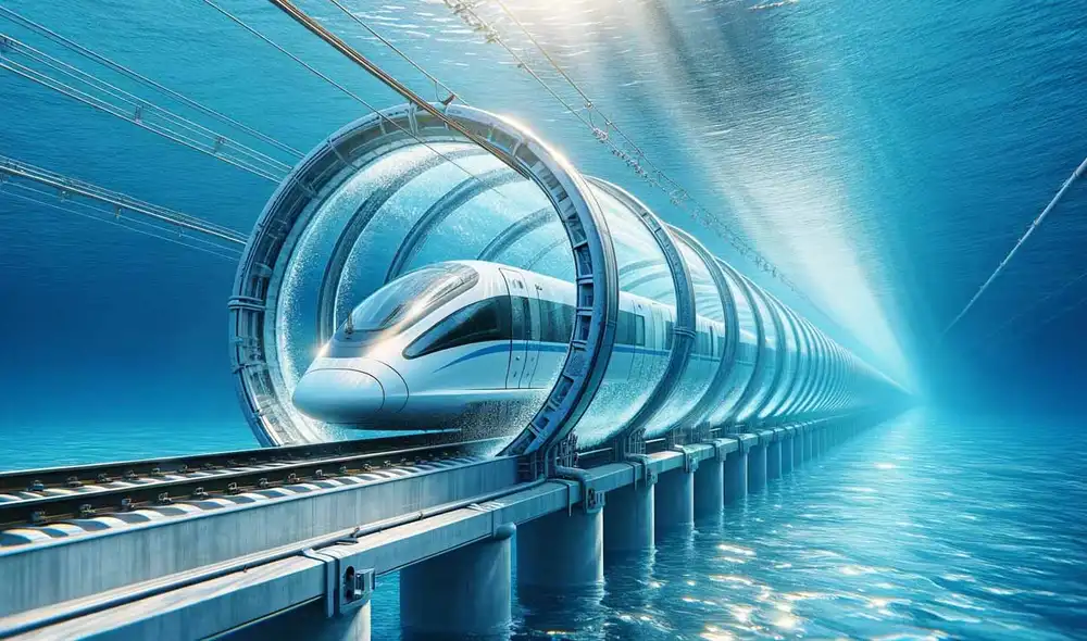 El megaproyecto que busca conectar la India con los Emiratos Árabes contaría con un diseño innovador y futurista que refleja el avance en ingeniería y tecnología. Foto: Dalle de ChatGPT El megaproyecto que busca conectar la India con los Emiratos Árabes contaría con un diseño innovador y futurista que refleja el avance en ingeniería y tecnología. Foto: Dalle de ChatGPT