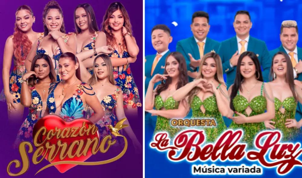 Algunas de las mejores agrupaciones peruanas tendrán presentaciones por el Día de la Madre. Foto: composición LR/Instagram/Corazón Serrano/La Bella Luz Algunas de las mejores agrupaciones peruanas tendrán presentaciones por el Día de la Madre. Foto: composición LR/Instagram/Corazón Serrano/La Bella Luz