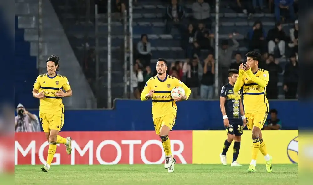 Boca Juniors logró la victoria con golazo de Cavani. Foto: Conmebol