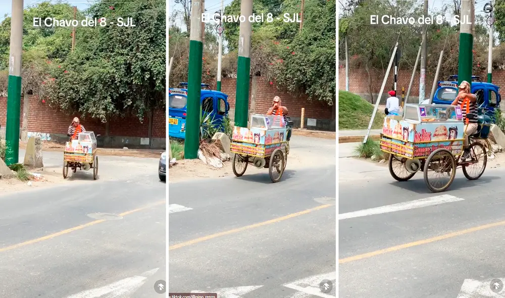 El emprendedor peruano no dudó en disfrazarse del Chavo para atraer la curiosidad de sus clientes. Foto: composición LR/TikTok/@gino_ renzo El emprendedor peruano no dudó en disfrazarse del Chavo para atraer la curiosidad de sus clientes. Foto: composición LR/TikTok/@gino_ renzo