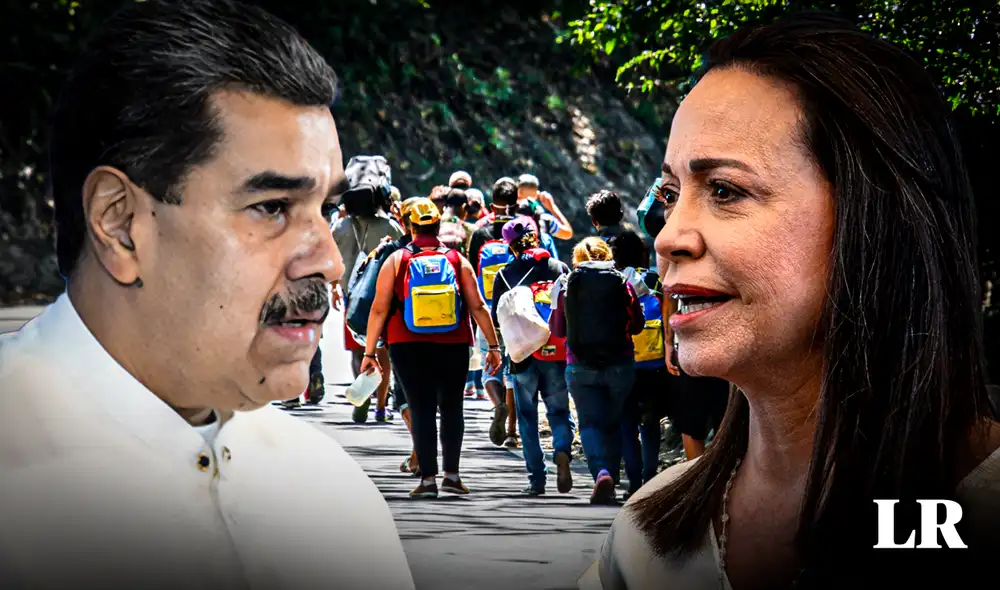 María Corina Machado reiteró que el mundo tiene que comprender que las repercusiones de las elecciones transcienden Venezuela. Foto: composición Gerson Cardoso/LR/AFP María Corina Machado reiteró que el mundo tiene que comprender que las repercusiones de las elecciones transcienden Venezuela. Foto: composición Gerson Cardoso/LR/AFP