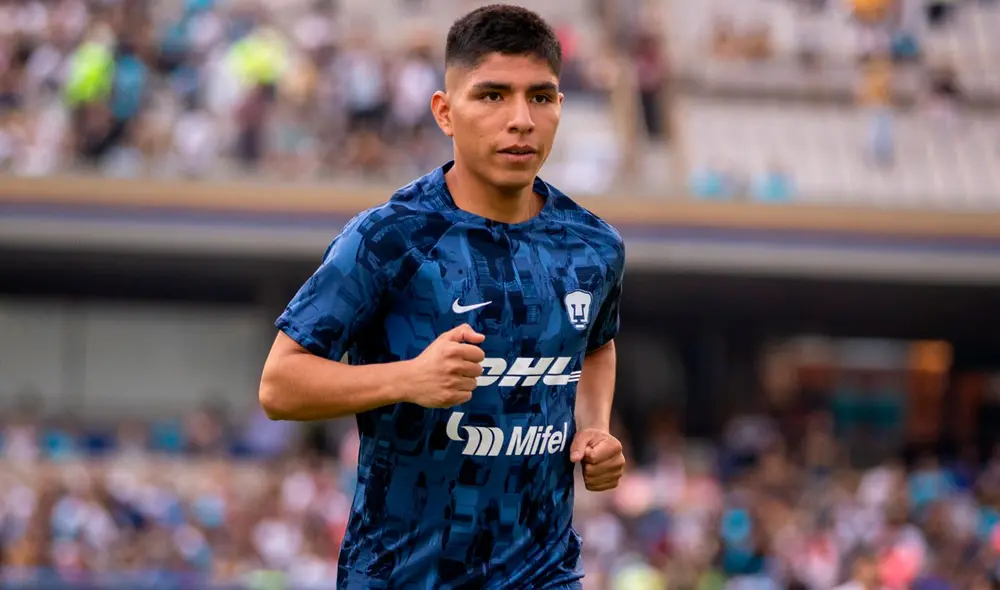 Piero Quispe solo ha anotado un gol con Pumas en el 2024. Foto: Pumas.
