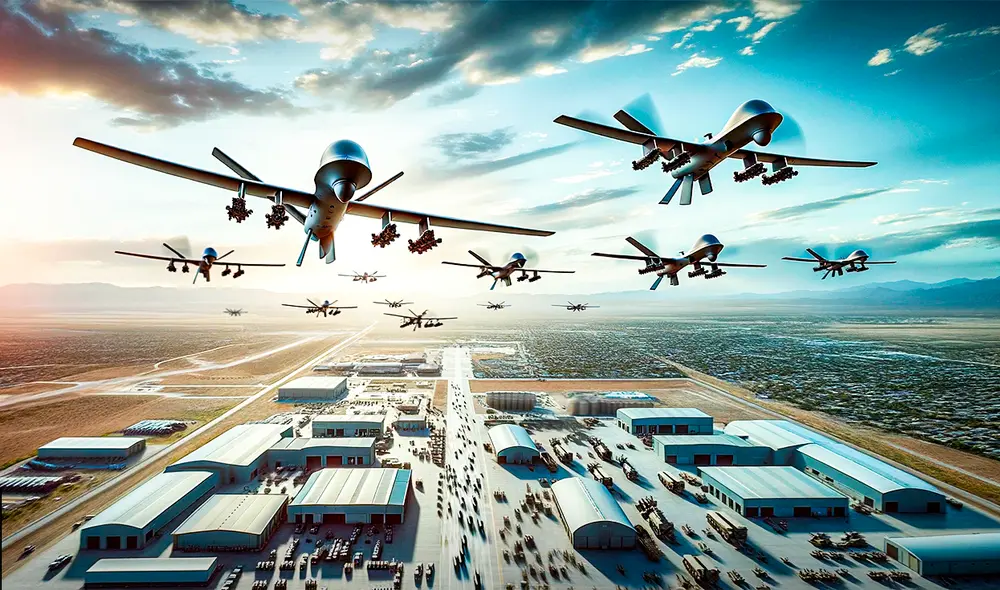 Estos drones buscarán la reducción de personal en las futuras guerras. Foto: IA/GPT