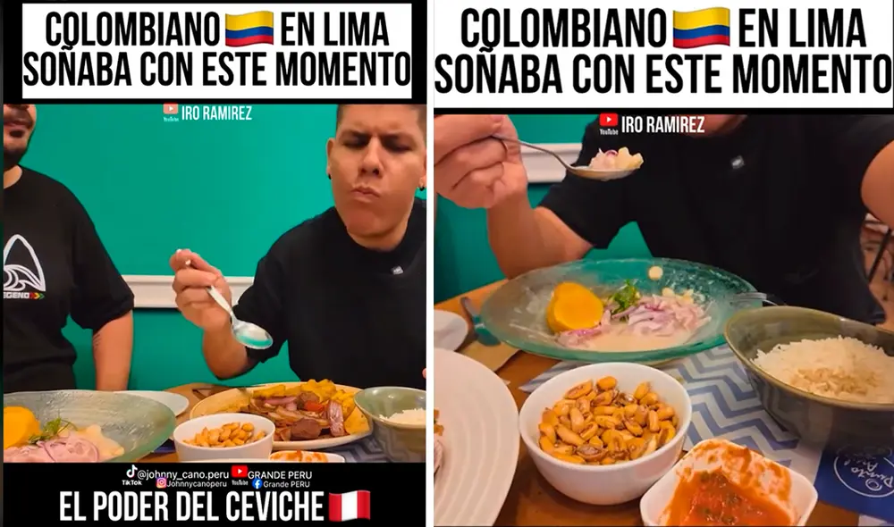 Gran sensación de orgullo causó las expresiones del joven colombiano en los peruanos. Foto: composición LR / TikTok. Gran sensación de orgullo causó las expresiones del joven colombiano en los peruanos. Foto: composición LR / TikTok.