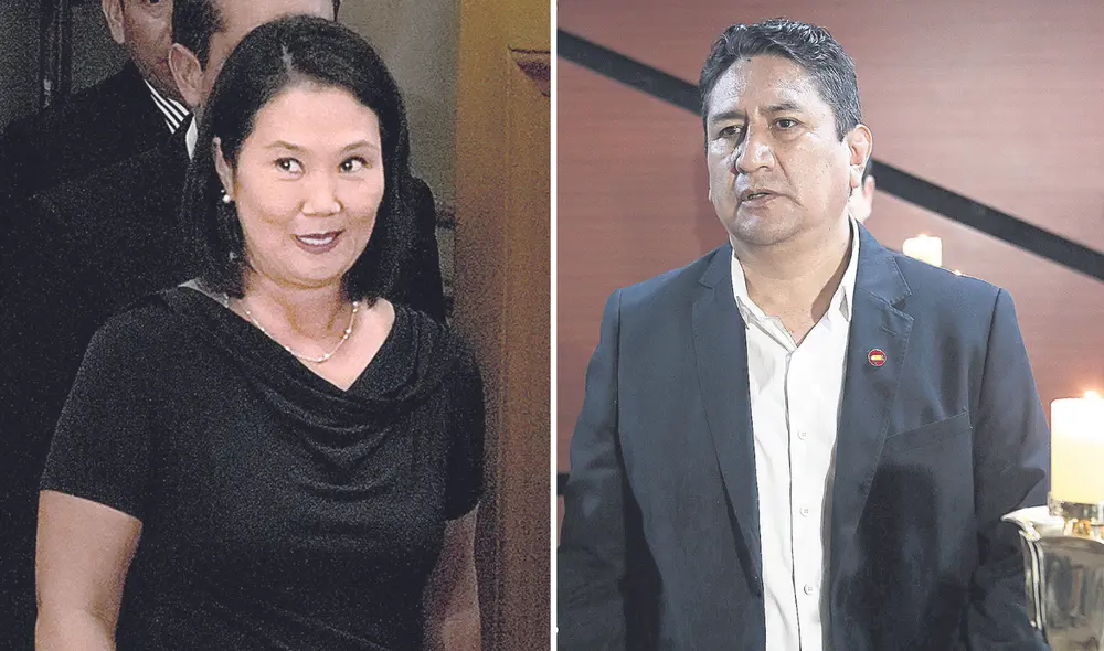 Alianza. Keiko Fujimori, lideresa de Fuerza Popular, y Vladimir Cerrón, líder de Perú Libre. Congreso arroja un salvavidas a sus agrupaciones políticas. Foto: difusión