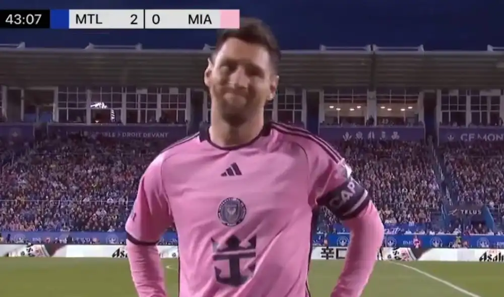 Lionel Messi arrancó como titular en el partido del Inter Miami en la MLS. Foto: captura/Apple TV