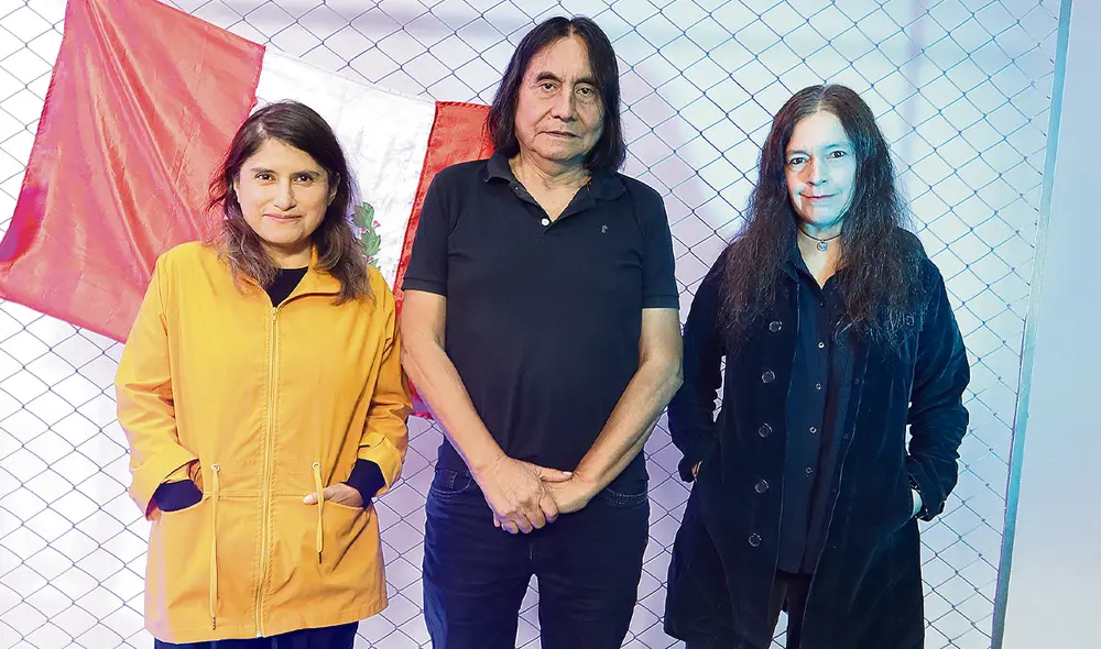 Los directores. Melina León, de Canción sin nombre (2019); César Galindo, de Willaq Pirqa (2022); y Rossana Díaz Costa, de Un mundo para Julius (2021). Foto: difusión
