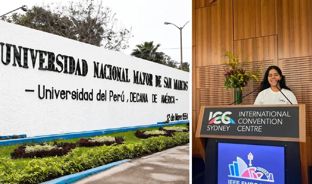 En 2023, Caballero fue reconocida como voluntaria ejemplar de la sección Perú del IEEE.  Foto: composición LR / UNMSM / Andina.