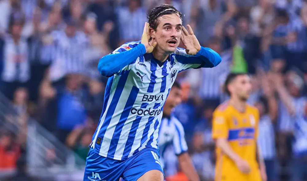 Jordi Cortizo marcó el gol del empate para Monterrey ante Tigres. Foto: Rayados