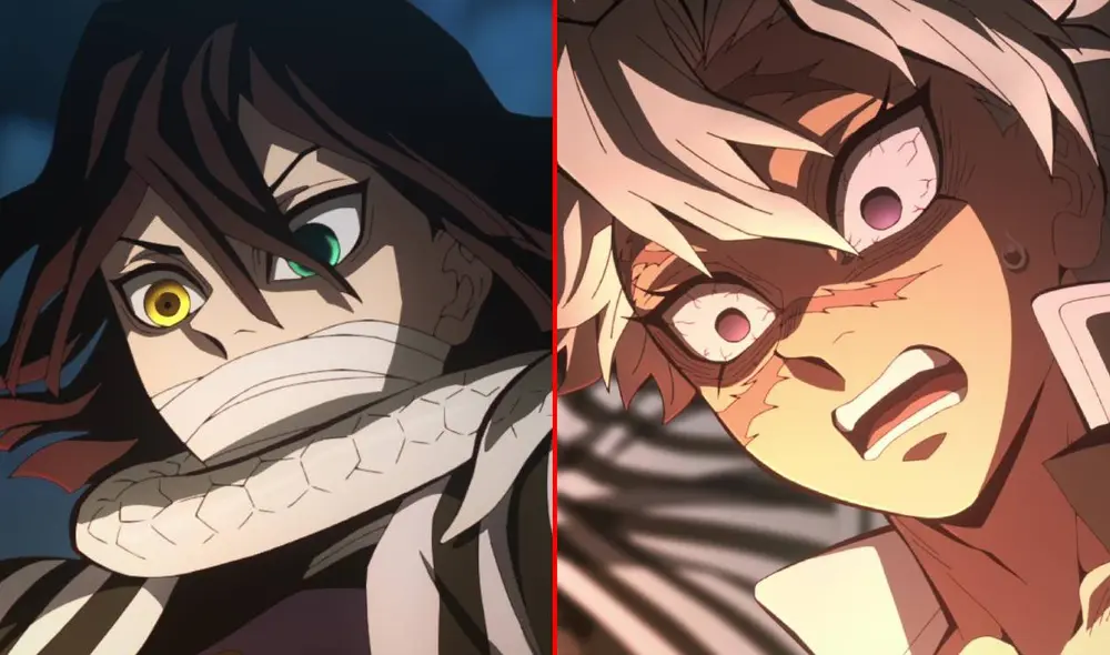 El Pilar de la Serpiente y Pilar del Viento protagonizaron el primer episodio de la temporada 4 de ‘Kimetsu no Yaiba’. Foto: composición LR/Ufotable El Pilar de la Serpiente y Pilar del Viento protagonizaron el primer episodio de la temporada 4 de ‘Kimetsu no Yaiba’. Foto: composición LR/Ufotable