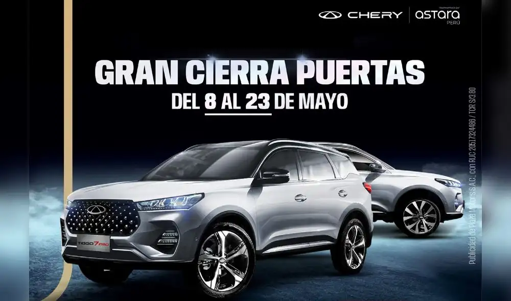 Foto: Chery Perú invita a todos los interesados a visitar su evento Cierra Puertas.
