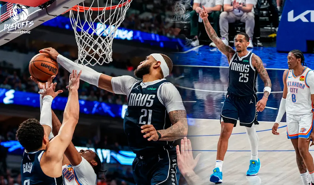 Mavericks no pudo con Thunder en el game 4 y se dejó empatar la serie por 2-2. Foto: composición LR/Mavs Mavericks no pudo con Thunder en el game 4 y se dejó empatar la serie por 2-2. Foto: composición LR/Mavs