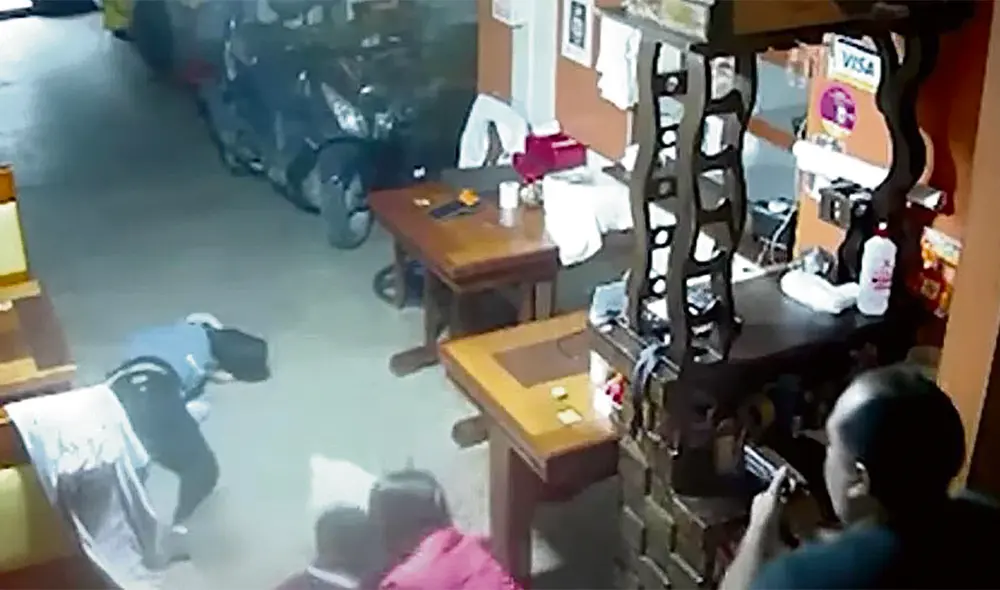 Un caso. Un ejemplo de legítima defensa es el de Ney Chávez, dueño de un chifa que mató a un delincuente que tenía amenazados a su esposa e hijo, en VES. Foto: difusión