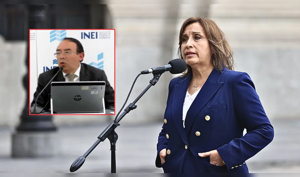 Censura del informe del INEI se produjo luego revelarse que Boluarte Zegarra se ausentó de Palacio por una intervención quirúrgica. Foto: composición LR- Andina.