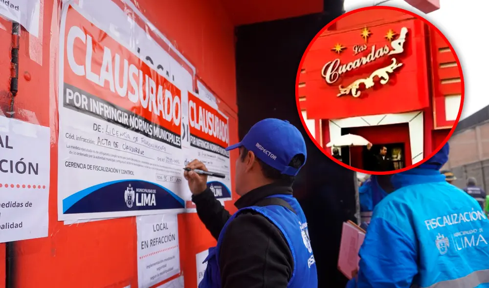 Problemas administrativos llevaron a la clausura de Las Cucardas. Foto: composición LR/MML/difusión
