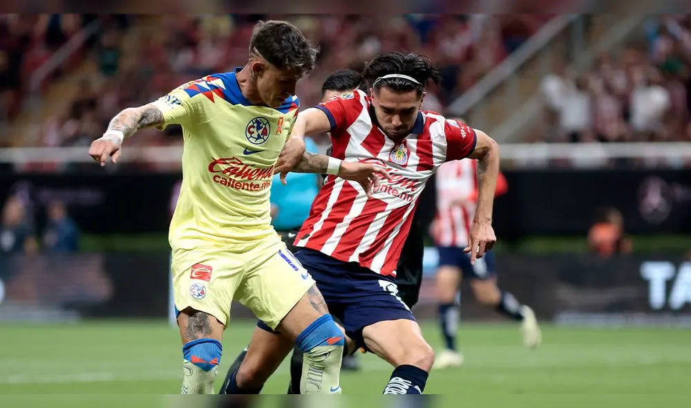 Chivas y América igualaron por la Liga MX. Foto: AFP. Chivas y América igualaron por la Liga MX. Foto: AFP.