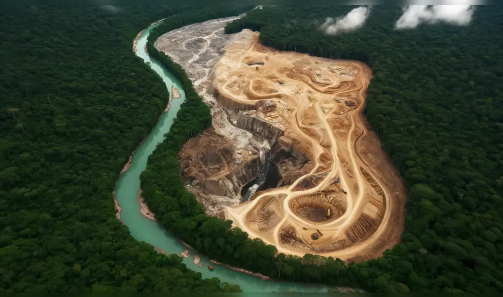 Un cuarto del área deforestada identificada corresponde a probable minería ilegal, en zonas prohibidas para la actividad. Foto: IA/LR Un cuarto del área deforestada identificada corresponde a probable minería ilegal, en zonas prohibidas para la actividad. Foto: IA/LR