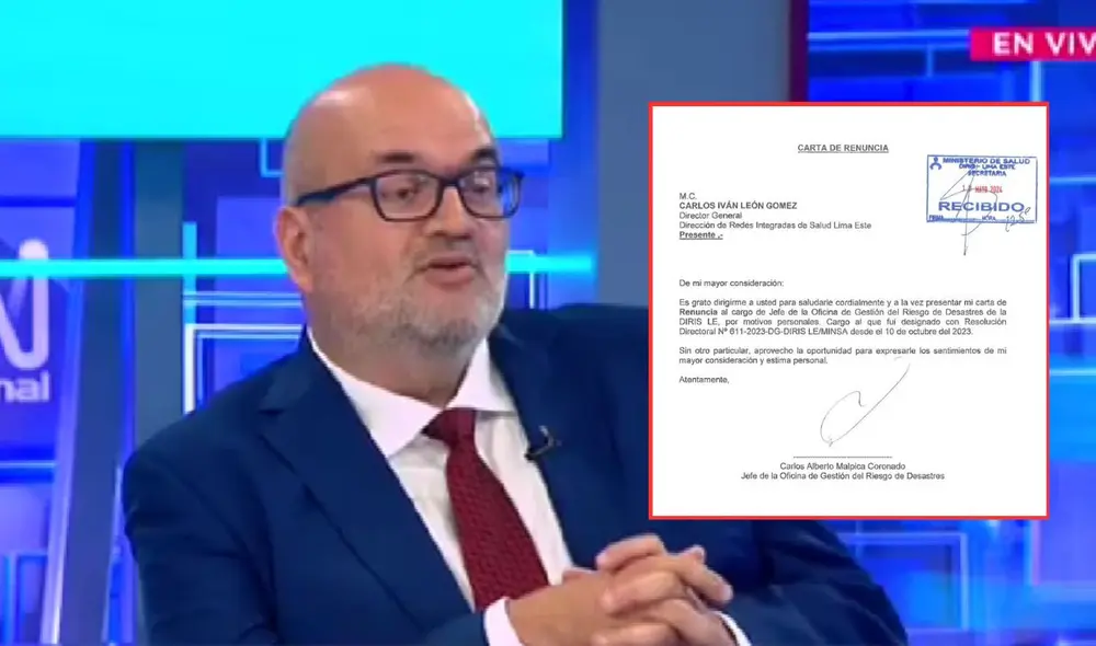 Carlos Malpica presentó su renuncia el 10 de mayo y, a la fecha, no es aceptada. Foto: composición LR/captura de Canal N Carlos Malpica presentó su renuncia el 10 de mayo y, a la fecha, no es aceptada. Foto: composición LR/captura de Canal N