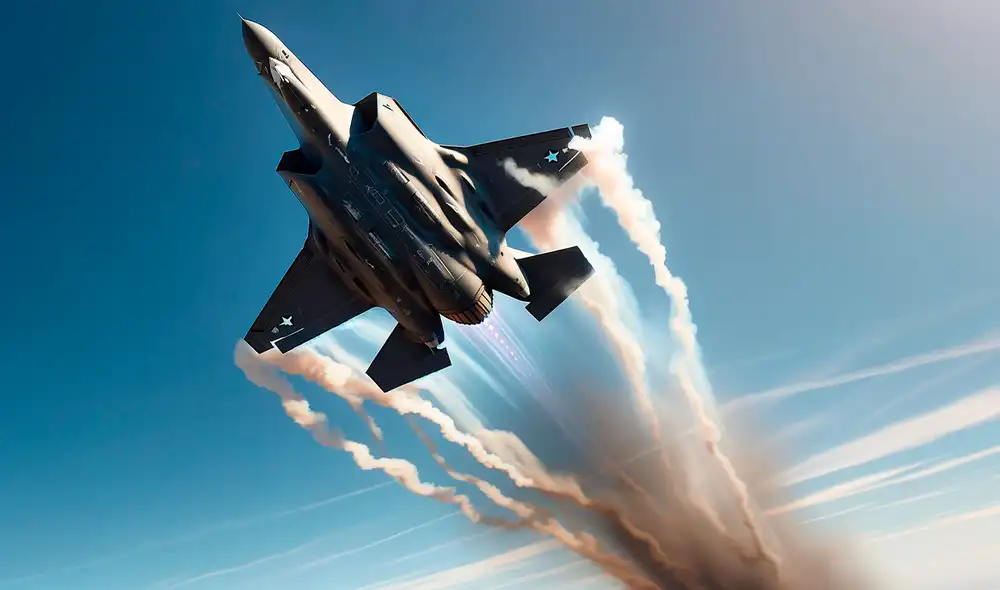 No ha pasado ni un año de lo sucedido, pero pocos saben la historia del F-35 de Estados Unidos. Foto: IA/GPT No ha pasado ni un año de lo sucedido, pero pocos saben la historia del F-35 de Estados Unidos. Foto: IA/GPT