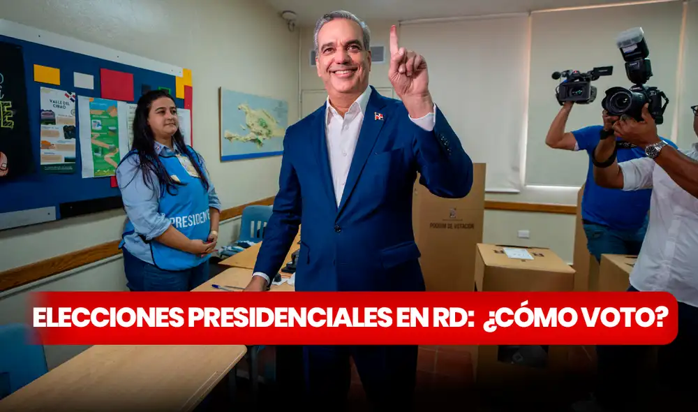 El actual presidente de República Dominicana, Luis Abinader, comanda la intención de voto. Foto: EFE