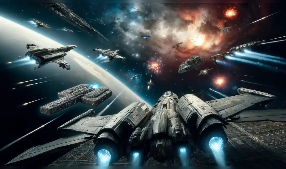 China y Rusia rechazan tales acusaciones acerca de militarizar el espacio. Foto: imagen generada por IA para La República. China y Rusia rechazan tales acusaciones acerca de militarizar el espacio. Foto: imagen generada por IA para La República.