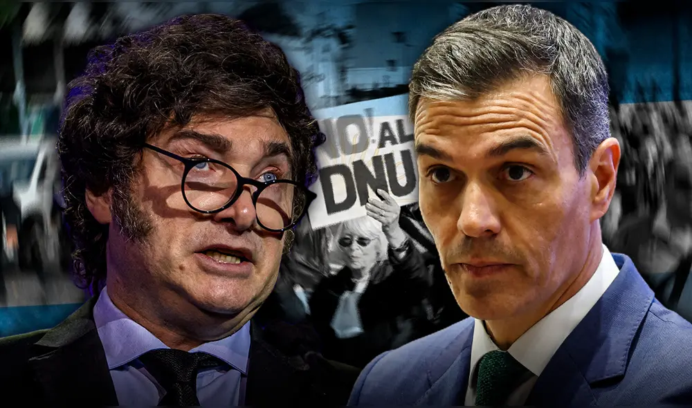 Javier Milei está en España desde el último viernes, sin tener programadas reuniones con el rey Felipe VI o con Sánchez. Foto: composición LR/AFP Javier Milei está en España desde el último viernes, sin tener programadas reuniones con el rey Felipe VI o con Sánchez. Foto: composición LR/AFP