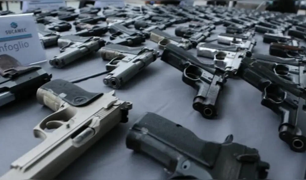 El mercado negro de armas en Perú crece constantemente por la demanda de armamento ilegal. Foto: Sucamec