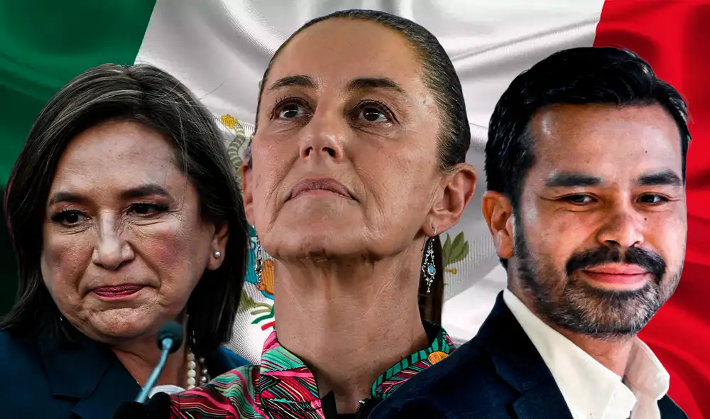 Las elecciones en México siguen siendo encabezadas por Claudia Shieinbaum, según la encuesta más reciente de la empresa Mitofsky. Composición LR/AFP.