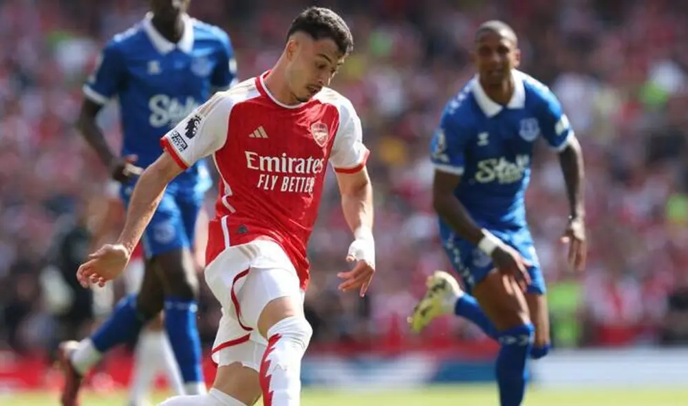 Arsenal empate 1-1 ante Everton en estos 45 minutos. Foto: AFP