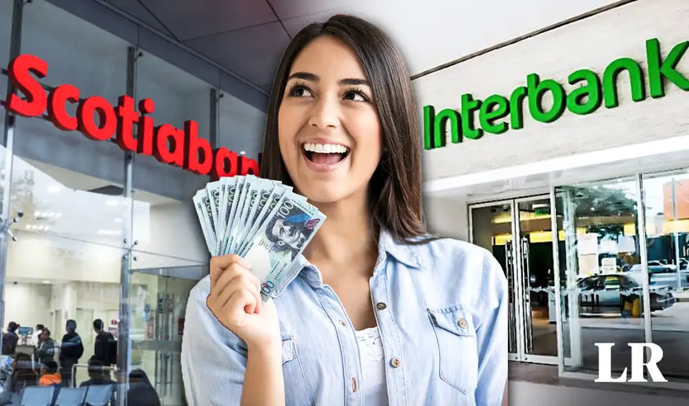 Scotiabank e Interbank son dos de los bancos que ofrecen sorteos de más de S/20.000. Foto: composición LR/Andina