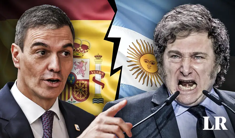 Las declaraciones del mandatario argentino tienen su contexto en la investigación que el Juzgado de Madrid ha abierto sobre la esposa del presidente español. Foto: composición de Fabrizio Oviedo/LR/AFP. Video: AFP Las declaraciones del mandatario argentino tienen su contexto en la investigación que el Juzgado de Madrid ha abierto sobre la esposa del presidente español. Foto: composición de Fabrizio Oviedo/LR/AFP. Video: AFP