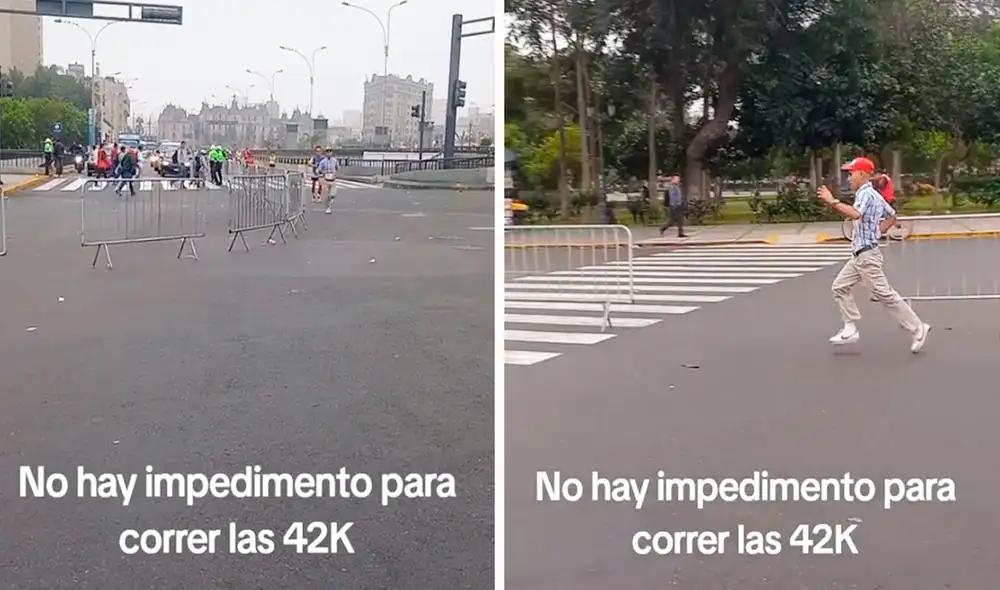 El corredor sorprendió a los usuarios en redes sociales por su vestimenta de Forrest Gump. Foto: composición LR/TikTok/@use.gir El corredor sorprendió a los usuarios en redes sociales por su vestimenta de Forrest Gump. Foto: composición LR/TikTok/@use.gir