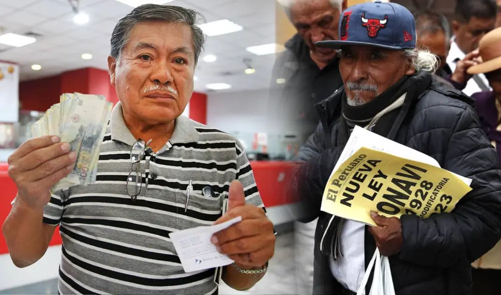 El grupo de reintegro 1 incluye a fonavistas de las listas 1 al 19 que hasta marzo de 2024 tienen 80 años o más. Foto: composición LR/Andina