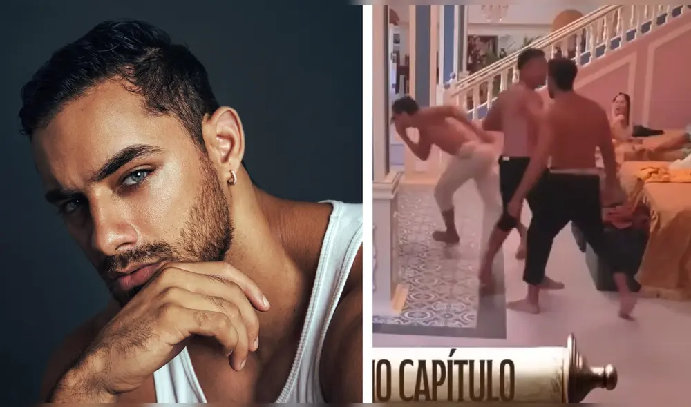 El peruano protagoniza una pelea con uno de sus compañeros. Foto: compuesto LR/AustinPalao/YouTube