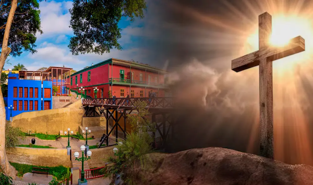 Según la leyenda, pescadores de Surco presenciaron la imagen de cristo crucificado en dicho distrito de Lima Metropolitana. Foto: composición LR/Peru Travel/Freepik/