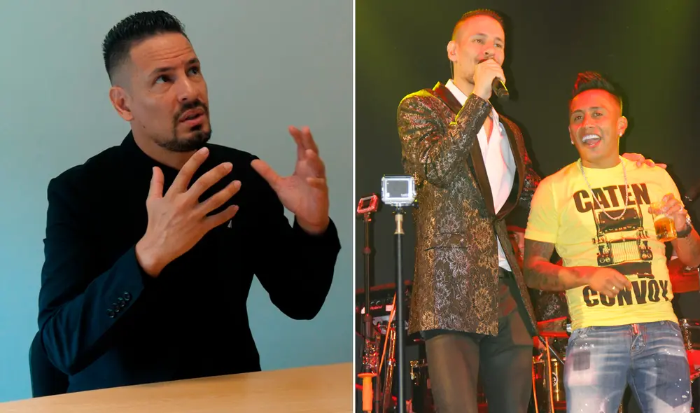 Rodrigo Tapari está agradecido con Cueva por su apoyo en su lanzamiento como solista. Fotos: Fernanda Quispe/La República/Luis Bayeto/Wawa Music