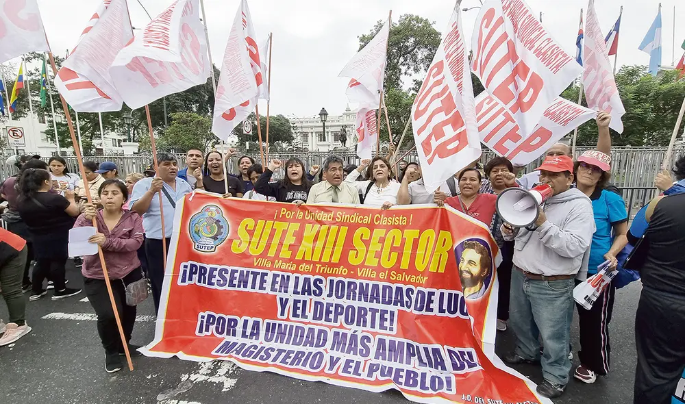 Demandas. La medida de fuerza será acatada en todas las regiones, según estima la dirigencia del Sutep. Foto: difusión
